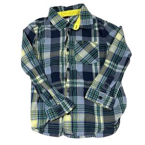 Tea Collection boys plaid button down size 6